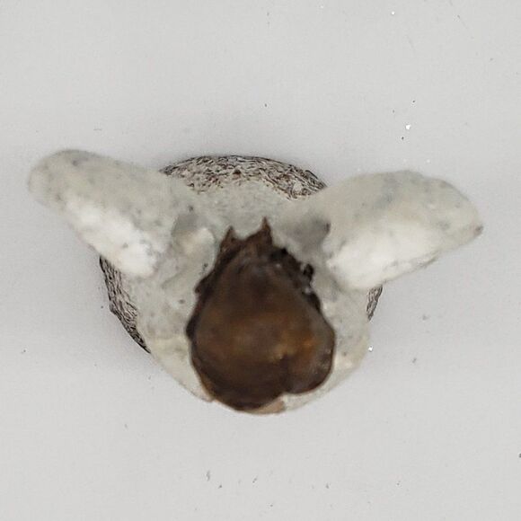 White Distressed Textured Finish Glitter Resin Faceless Winged Angel Figurine - Picture 3 of 13